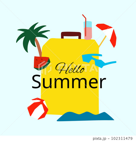 Hello summer design season holiday vacation 102311479