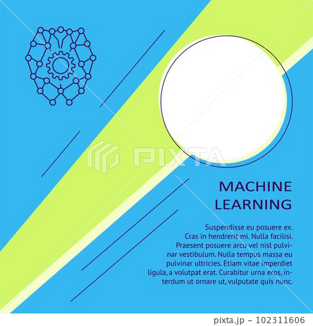 Machine learning banner with place for text 102311606