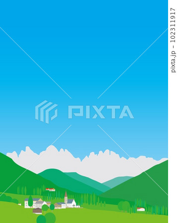 サンタ・マッダレーナ santa maddalena ドロミーティ dolomiti イタリア 春 サンタ・マッダレーナ santa maddalena ドロミーティ dolomiti イタリア 春 102311917