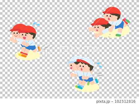 Sports day competition Three-legged race 102312816