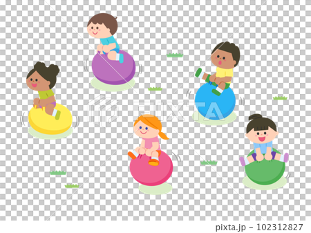 Sports day competition Hopping ball competition Sports day competition Hopping ball competition 102312827