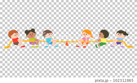 運動会競技　綱引き 102312865