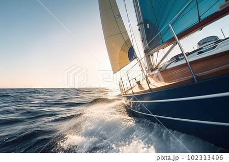 Sailing in the Ocean: Enjoying the Beauty of Nature. created with Generative AI Sailing in the Ocean: Enjoying the Beauty of Nature. created with Generative AI 102313496