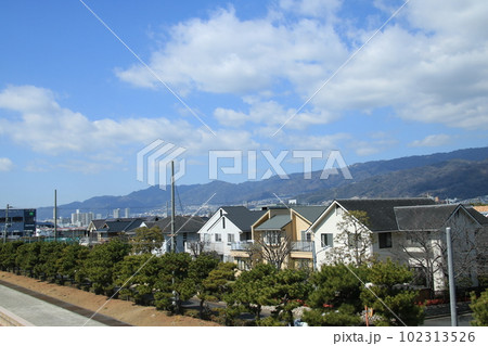 兵庫県芦屋市南部の街並み 兵庫県芦屋市南部の街並み 102313526