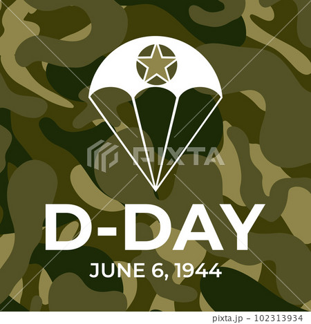 D-Day banner. Vector template for typography poster, flyer, postcard, etc D-Day banner. Vector template for typography poster, flyer, postcard, etc 102313934