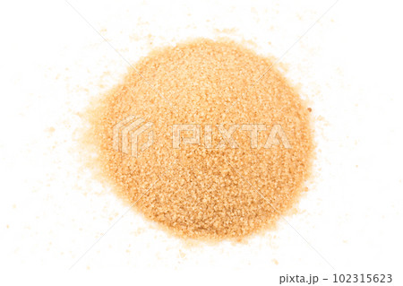 Crystals cane sugar isolated on white Crystals cane sugar isolated on white 102315623
