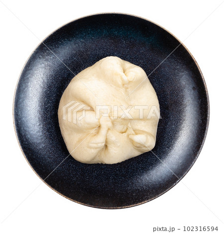 top view of Banh Bao steamed bun cutout on white 102316594
