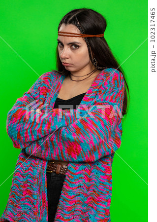 Offended sad woman having frustrated after quarrel, fail, lose, ignores, does not want to talk Offended sad woman having frustrated after quarrel, fail, lose, ignores, does not want to talk 102317465