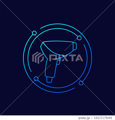 laser epilator icon, linear design 102317640