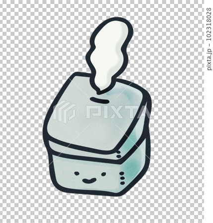 一個可愛的臉煮飯的電飯煲的插圖 102318028