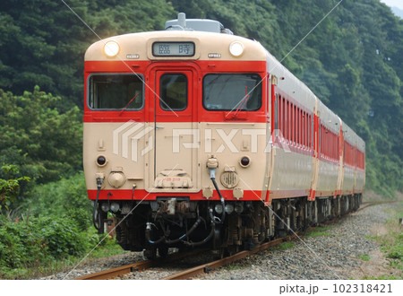 敦賀港線　敦賀ー敦賀港　JR西日本　キハ28-2119（金沢）+キハ58+キハ58+キハ28 102318421