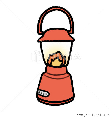 Hand-drawn Cute red camping lantern, lamp, fire, Camping character design in doodle style Hand-drawn Cute red camping lantern, lamp, fire, Camping character design in doodle style 102318493