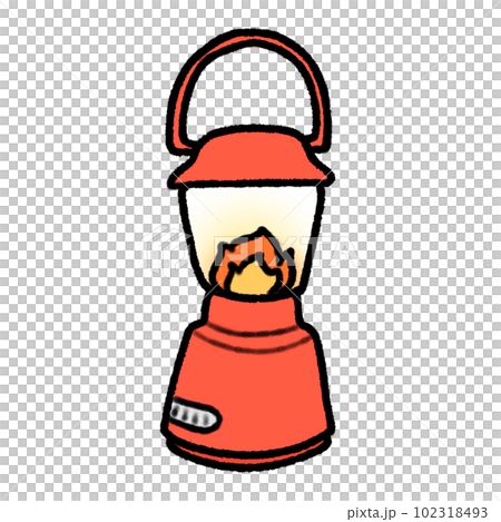 Hand-drawn Cute red camping lantern, lamp, fire, Camping character design in doodle style Hand-drawn Cute red camping lantern, lamp, fire, Camping character design in doodle style 102318493