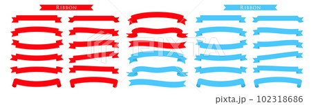 いろいろな形のリボンベースセット いろいろな形のリボンベースセット 102318686