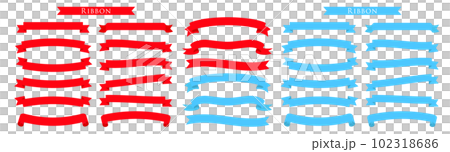 いろいろな形のリボンベースセット いろいろな形のリボンベースセット 102318686