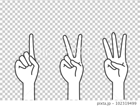 用手指代表數字 1、2、3 用手指代表數字 1、2、3 102319499