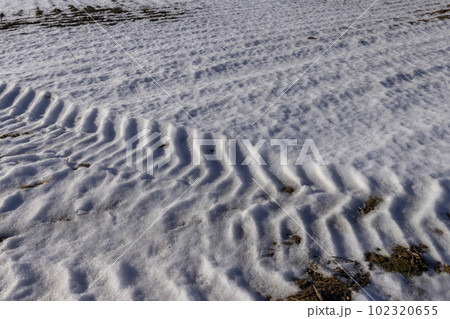 dangerous road for cars in the winter cold season dangerous road for cars in the winter cold season 102320655