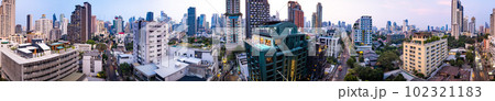 Aerial view of Watthana district in Bangkok, Thailand Aerial view of Watthana district in Bangkok, Thailand 102321183