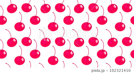 Seamless red cherry pattern design, flat cherry pattern 102321410