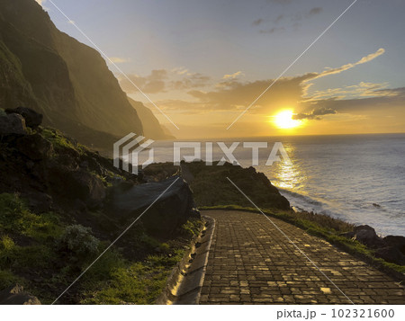 Achadas da cruz village stone path sunset view 102321600