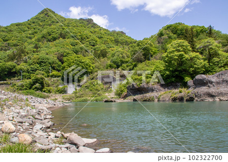 初夏のあづま親水公園から見る吾妻川の流れ 初夏のあづま親水公園から見る吾妻川の流れ 102322700