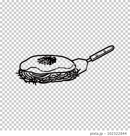 Illustration of okonomiyaki (line drawing) Illustration of okonomiyaki (line drawing) 102322844