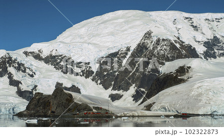 Antarctic scientific base, in the area of the Lemaire Strait, Antarica. Antarctic scientific base, in the area of the Lemaire Strait, Antarica. 102322873