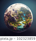 明るく自然多き未来の地球 102323859