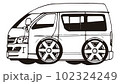 トヨタハイエース デフォルメ イラスト 102324249