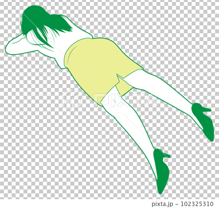 うつ伏せで倒れている女性③ 102325310