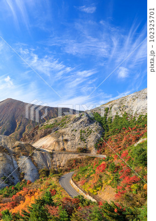 福島_紅葉する磐梯吾妻スカイライン 102325701