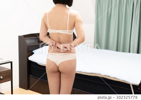 下着姿の女性 下着姿の女性 102325778