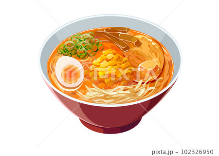 味噌ラーメンのイラスト 味噌ラーメンのイラスト 102326950