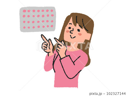 低用量ピルを服用している女性 102327144