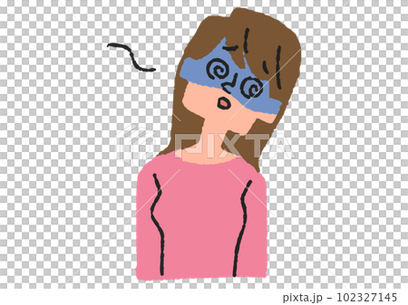 一名患有嚴重貧血的婦女的插圖 一名患有嚴重貧血的婦女的插圖 102327145