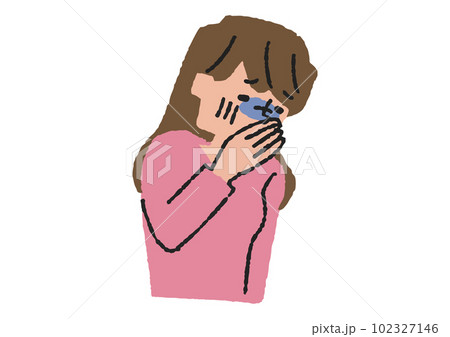 吐き気が止まらない女性 102327146
