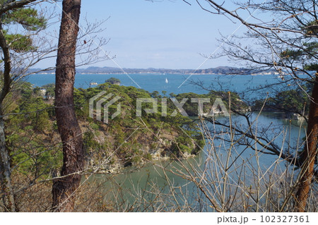 松島湾岸回廊瑞鳳が丘からの景色 102327361