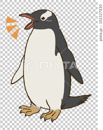 油彩画 ジェンツーペンギン 喜ぶジェンツーペンギンのイラスト素材 [102327830] - PIXTA