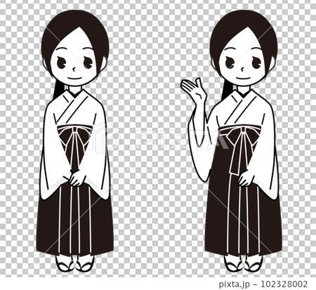 巫女插圖集(單色) 巫女插圖集(單色) 102328002