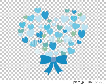 heart bouquet blue 102328365