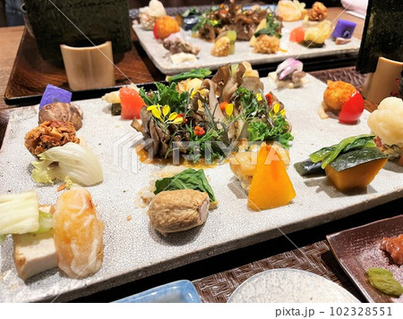 京料理　ランチプレート　手織り寿司 102328551
