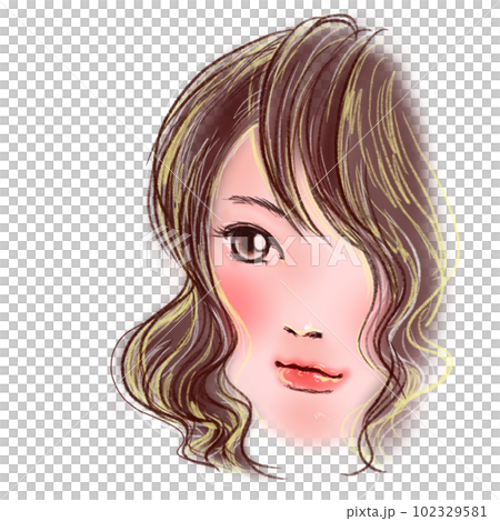 Close-up illustration of a woman Close-up illustration of a woman 102329581