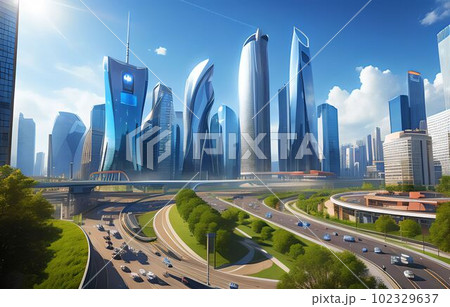 未来都市・AI生成画像 未来都市・AI生成画像 102329637