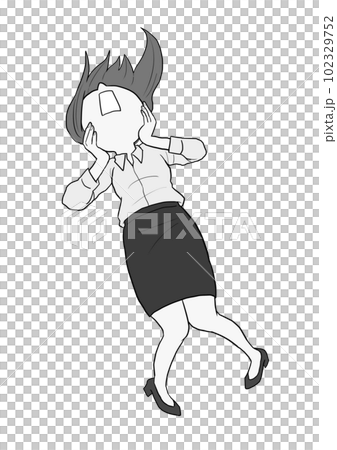 flying business woman gray 102329752