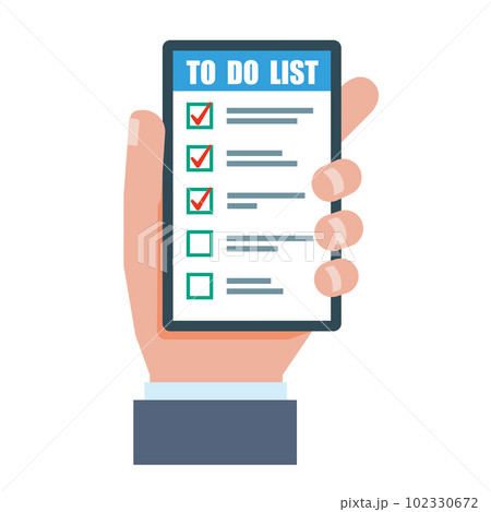 スマートフォンとToDoリスト スマートフォンとToDoリスト 102330672
