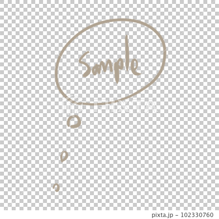 手描きの吹き出し　おしゃれ 102330760