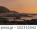 千畳敷海岸の夕焼け 102331042