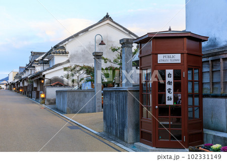 徳島_脇町・うだつの町並みライトアップ夜景 102331149
