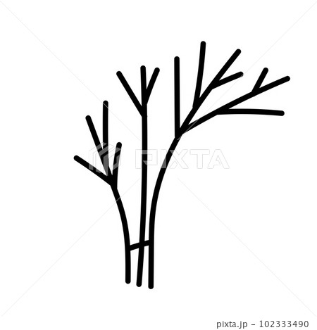 Black and white template tree icon. Vector symbol sign isolated on white background. Trees flat line icons set. Plants, landscape design. Business idea concept Black and white template tree icon. Vector symbol sign isolated on white background. Trees flat line icons set. Plants, landscape design. Business idea concept 102333490