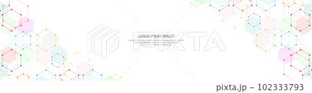 Abstract background and geometric pattern with hexagons for banner design or header. Vector illustration Abstract background and geometric pattern with hexagons for banner design or header. Vector illustration 102333793